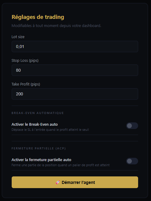 Configurer tes règles de trading